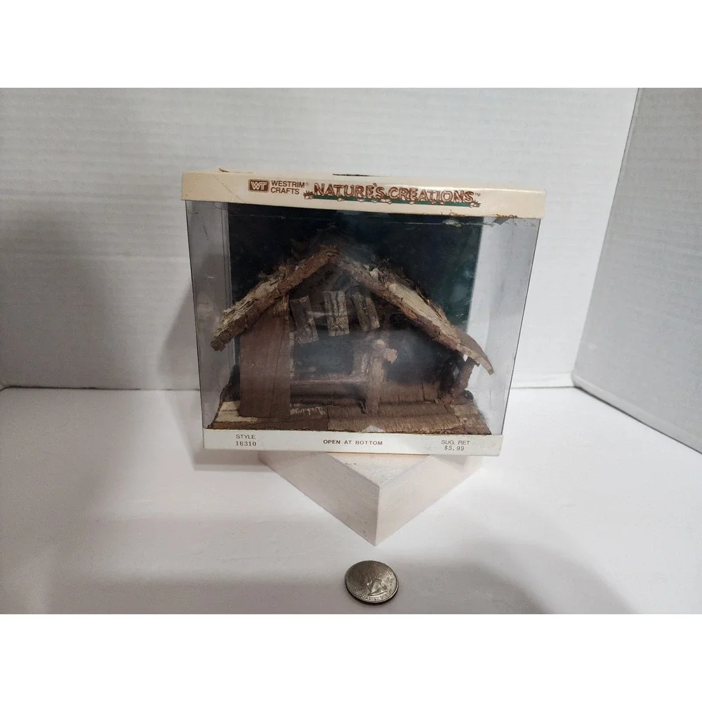 Westrim Crafts Nature's Creations Nativity Manger Stable Vintage NOS